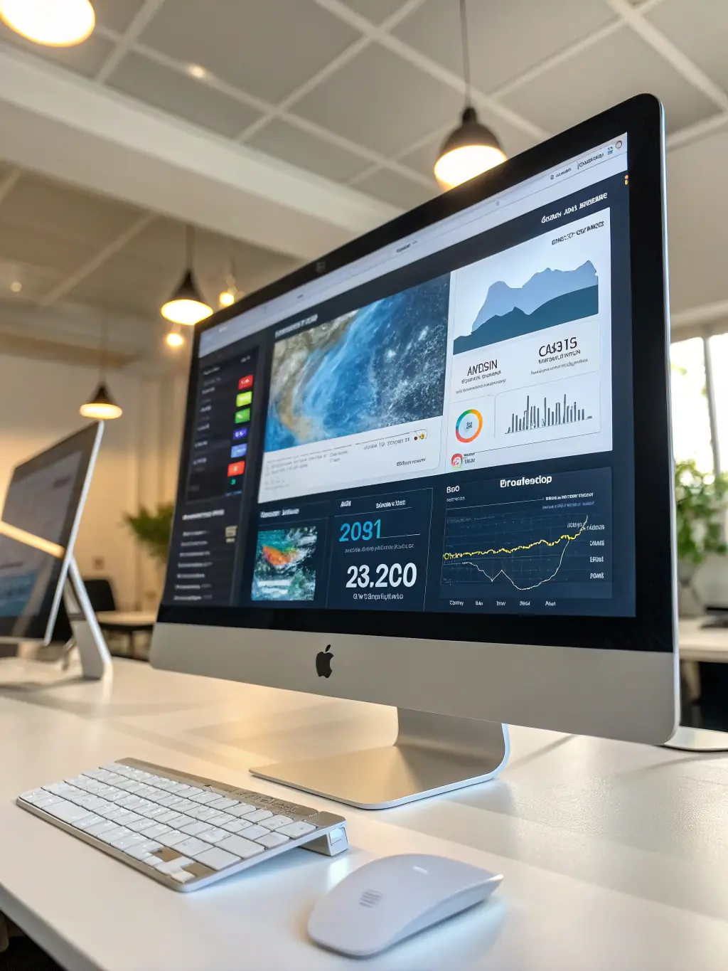 A dashboard displaying real-time weather data integrated with crop management information, accessible on a laptop.